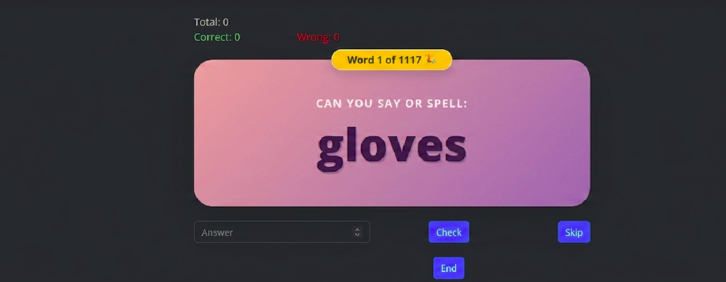 Word Quiz Flawed Design